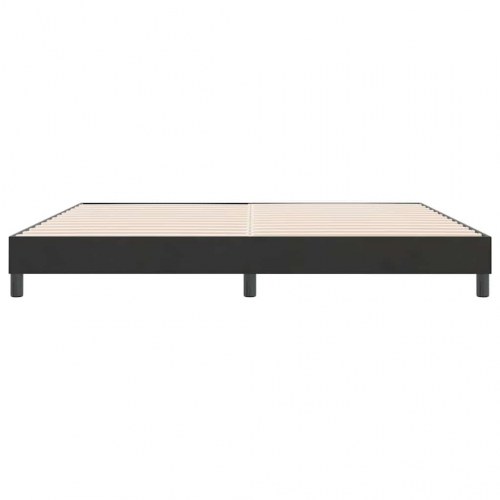 Sengeramme i fløjl - 180 x 220 cm, sort (uden madras)