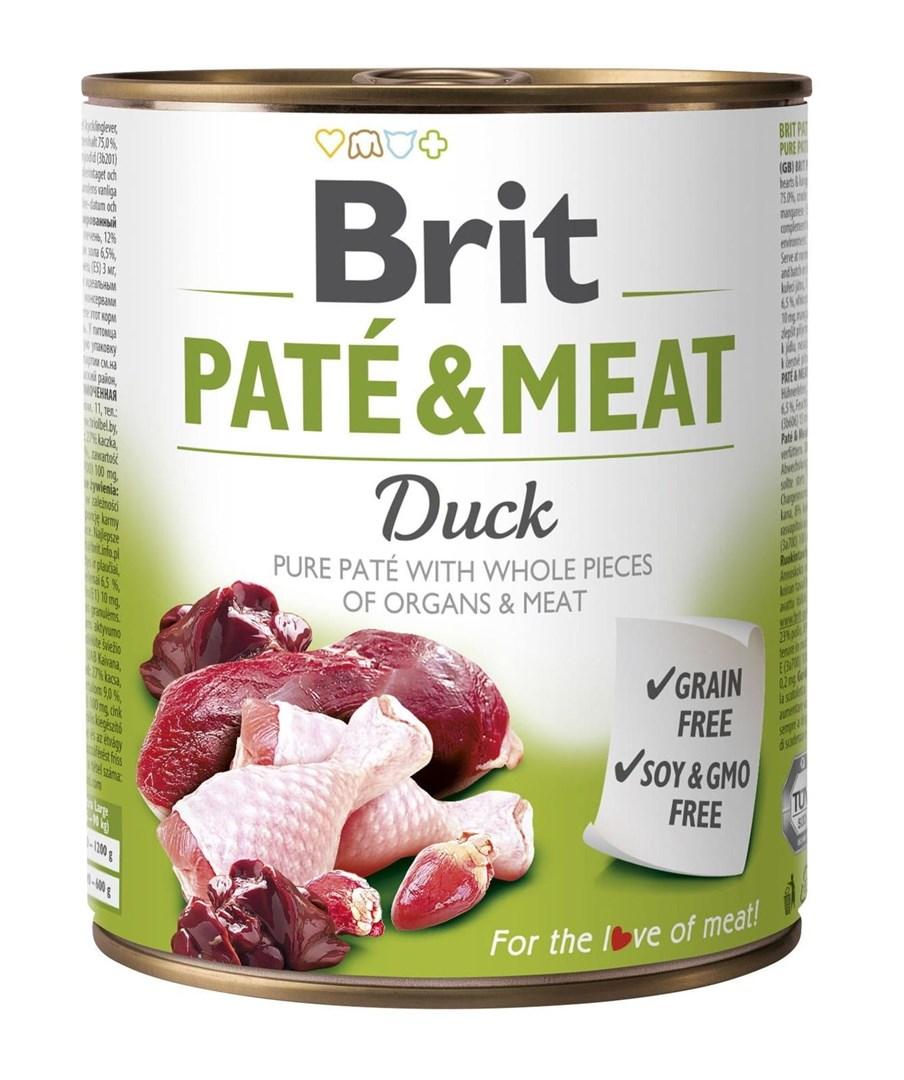 Hundefoder vådfoder Brit Paté & Meat – And, 800 g billede
