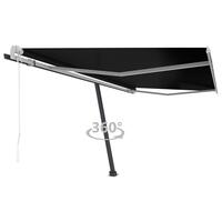 Fritstående markise 450x350 cm automatisk betjening antracitgrå