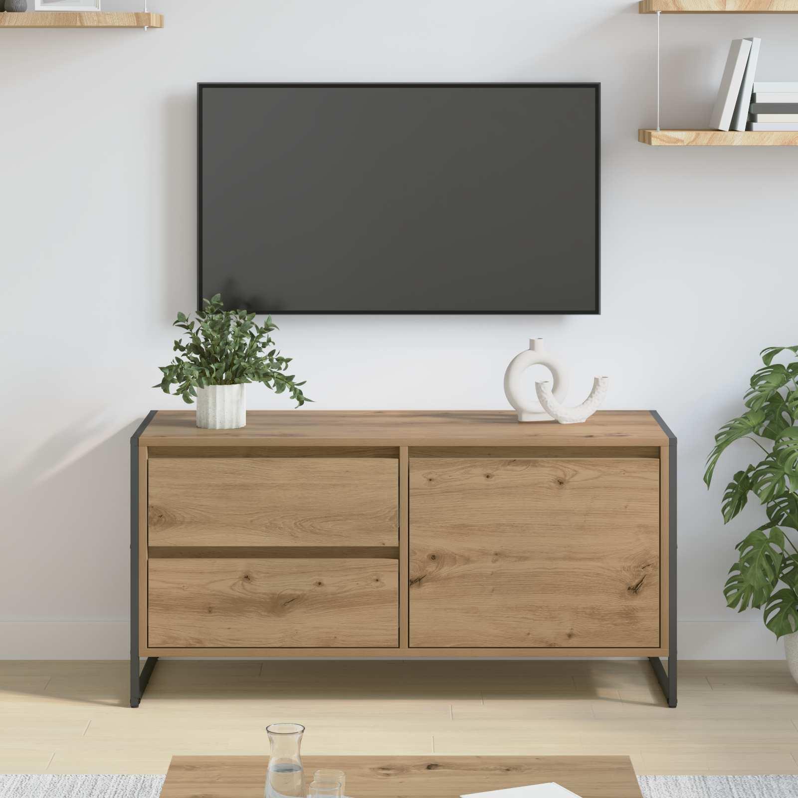 TV-skab Artisan eg 100 x 36 x 49,5 cm Konstrueret træ billede