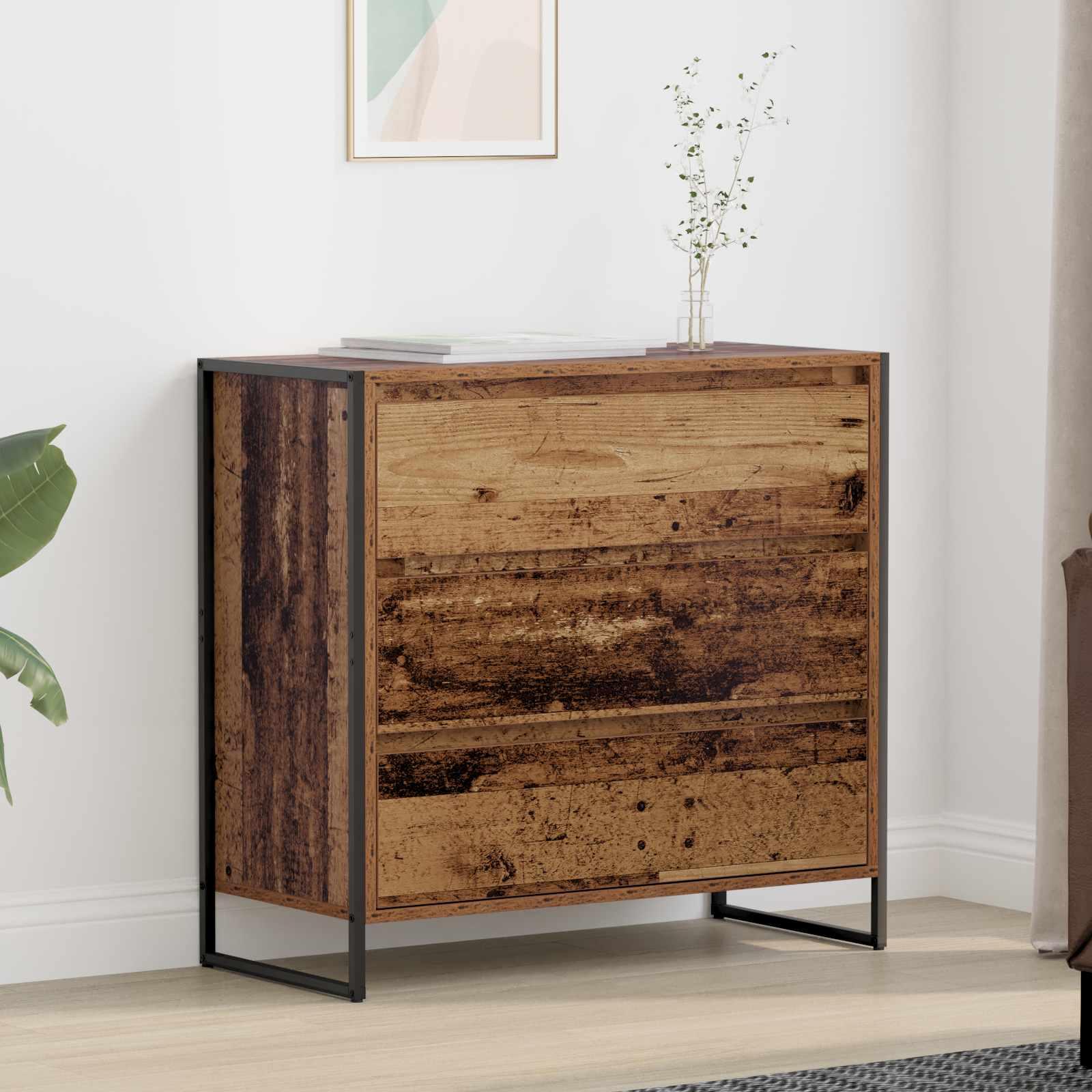 Sidebord Gammelt træ 79 x 36 x 75.5 cm Konstrueret træ billede