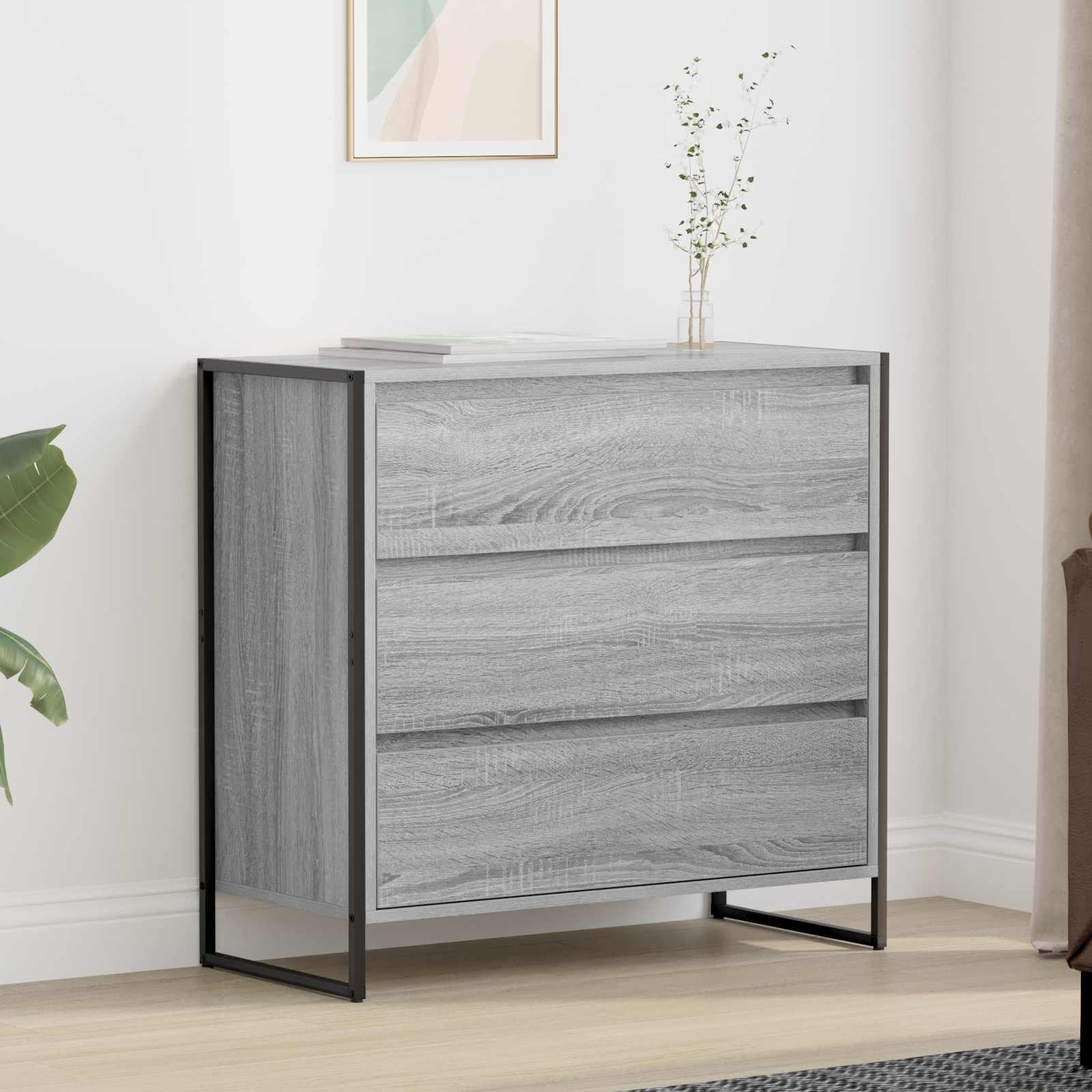Sidebord Grå Sonoma 79 x 36 x 75.5 cm Konstrueret træ billede
