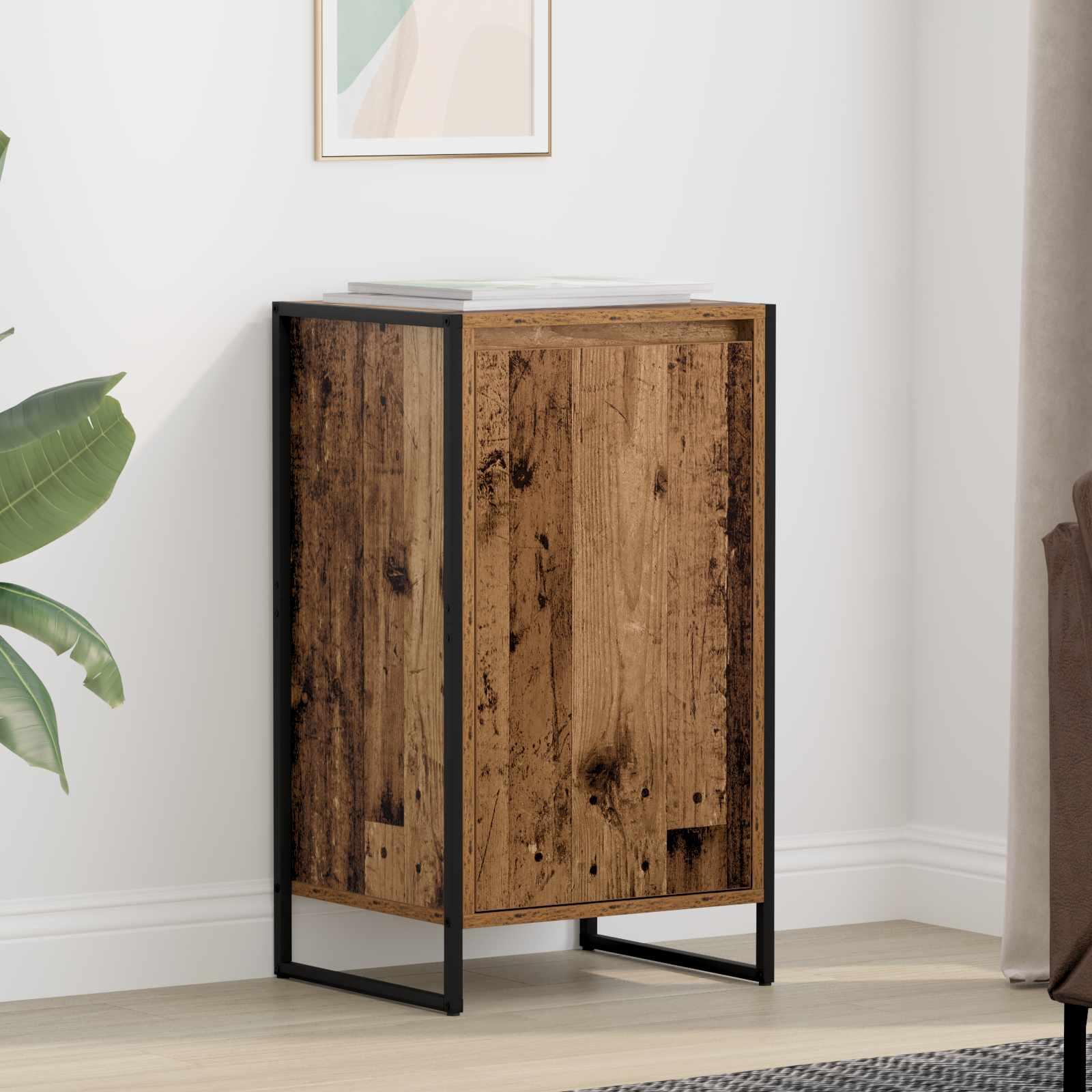 Sidebord Gammelt træ 43 x 36 x 75,5 cm Konstrueret træ billede