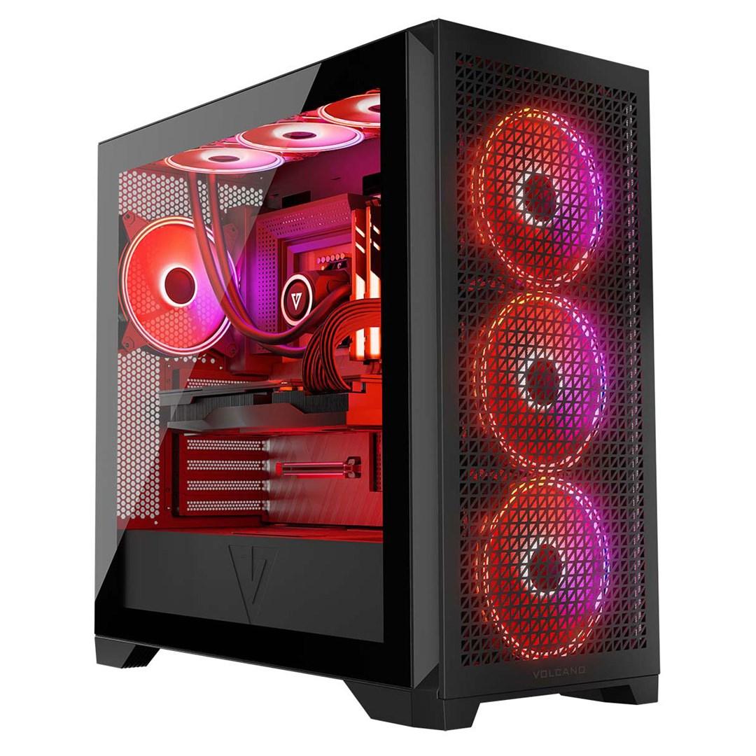 PC kabinet MODECOM Volcano Expanse T Apex ARGB midi, sort billede