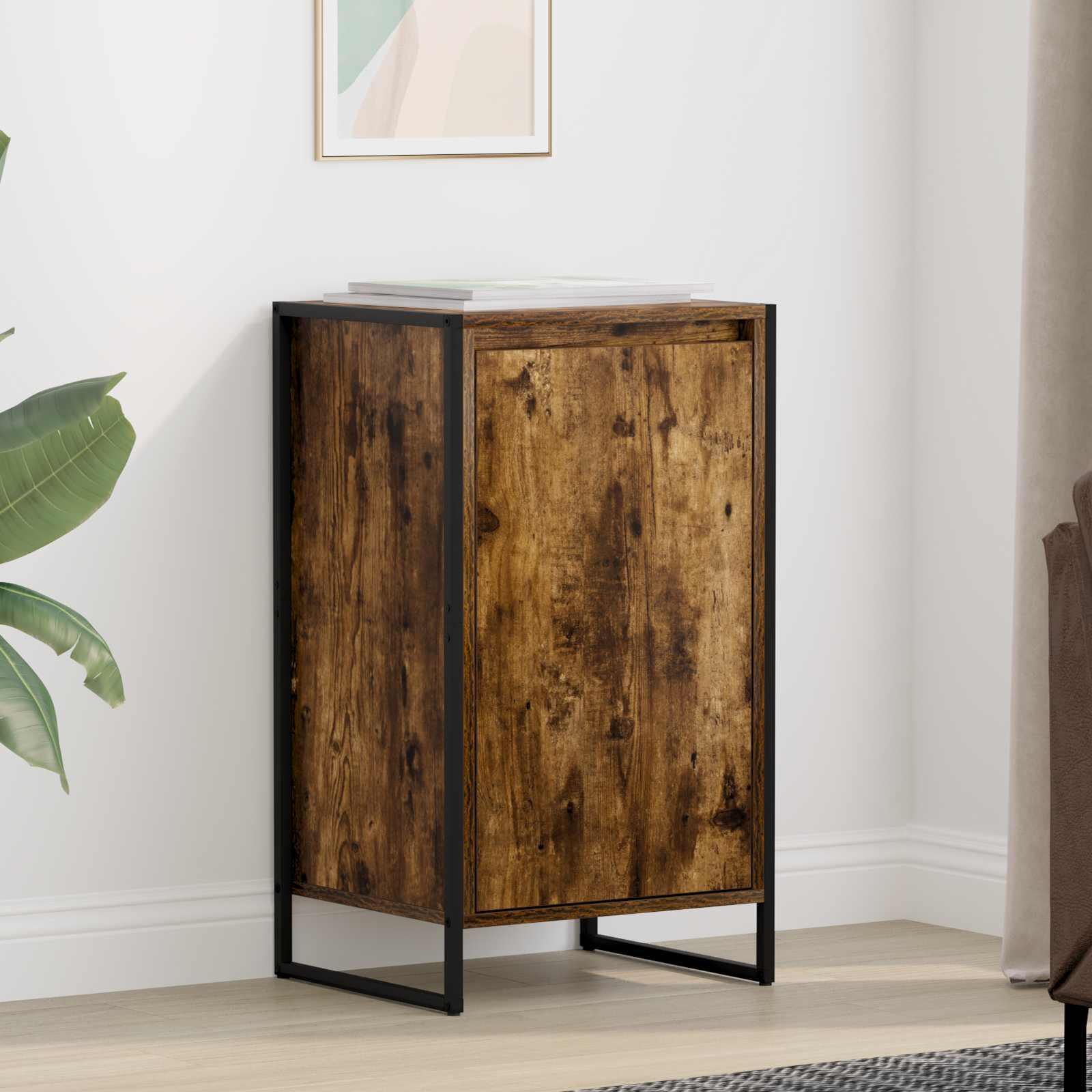 Sidebord Røget Eg 43 x 36 x 75,5 cm Konstrueret træ billede