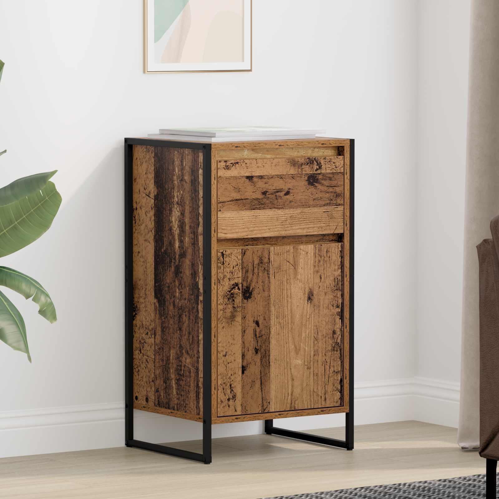 Sidebord Gammelt træ 81 x 36 x 150.5 cm Konstrueret træ billede