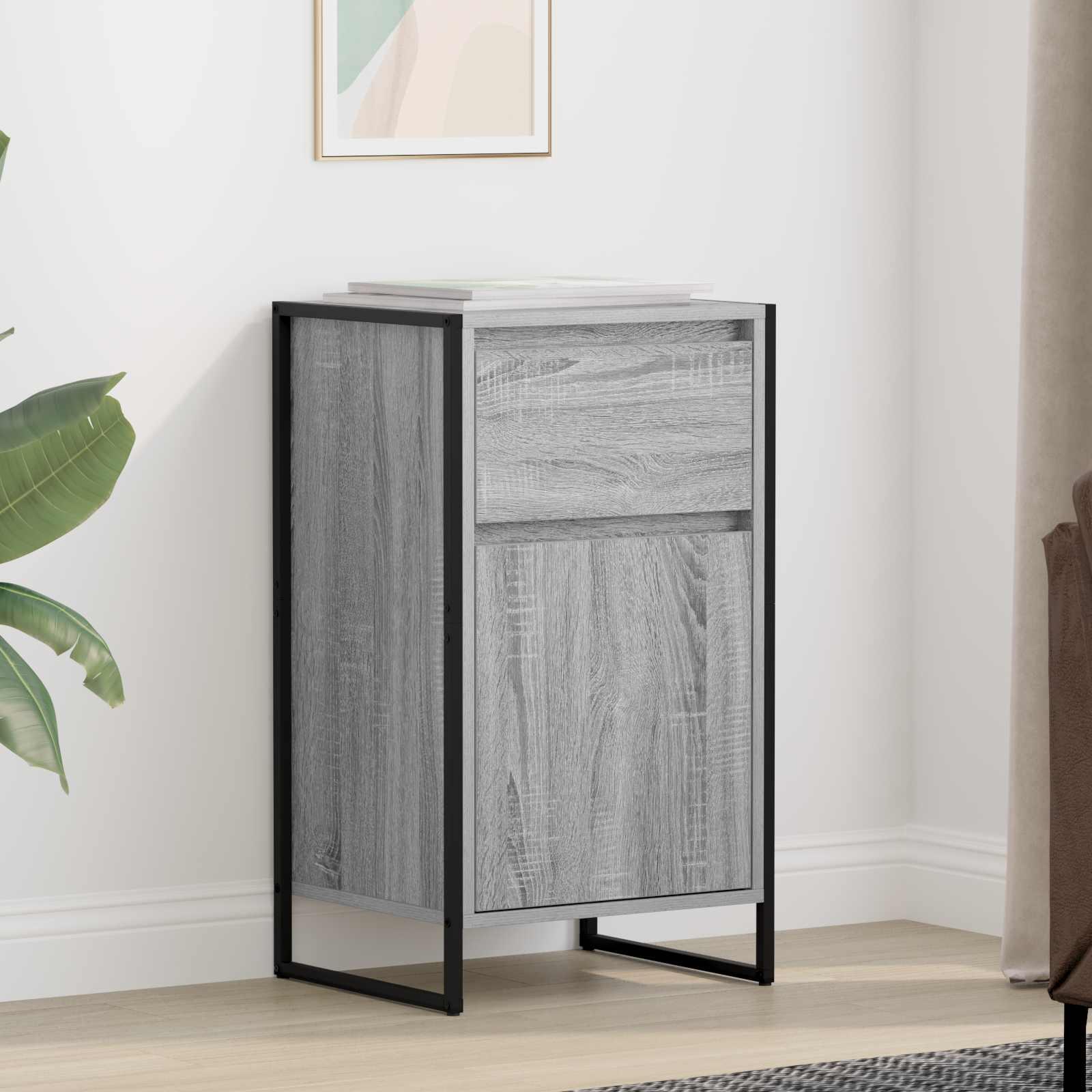 Sidebord Grå Sonoma 81 x 36 x 150.5 cm Konstrueret træ billede