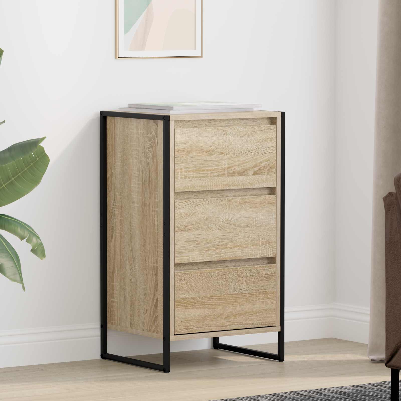 Sidebord med skuffe Sonoma 42 x 36 x 75.5 cm Konstrueret træ billede