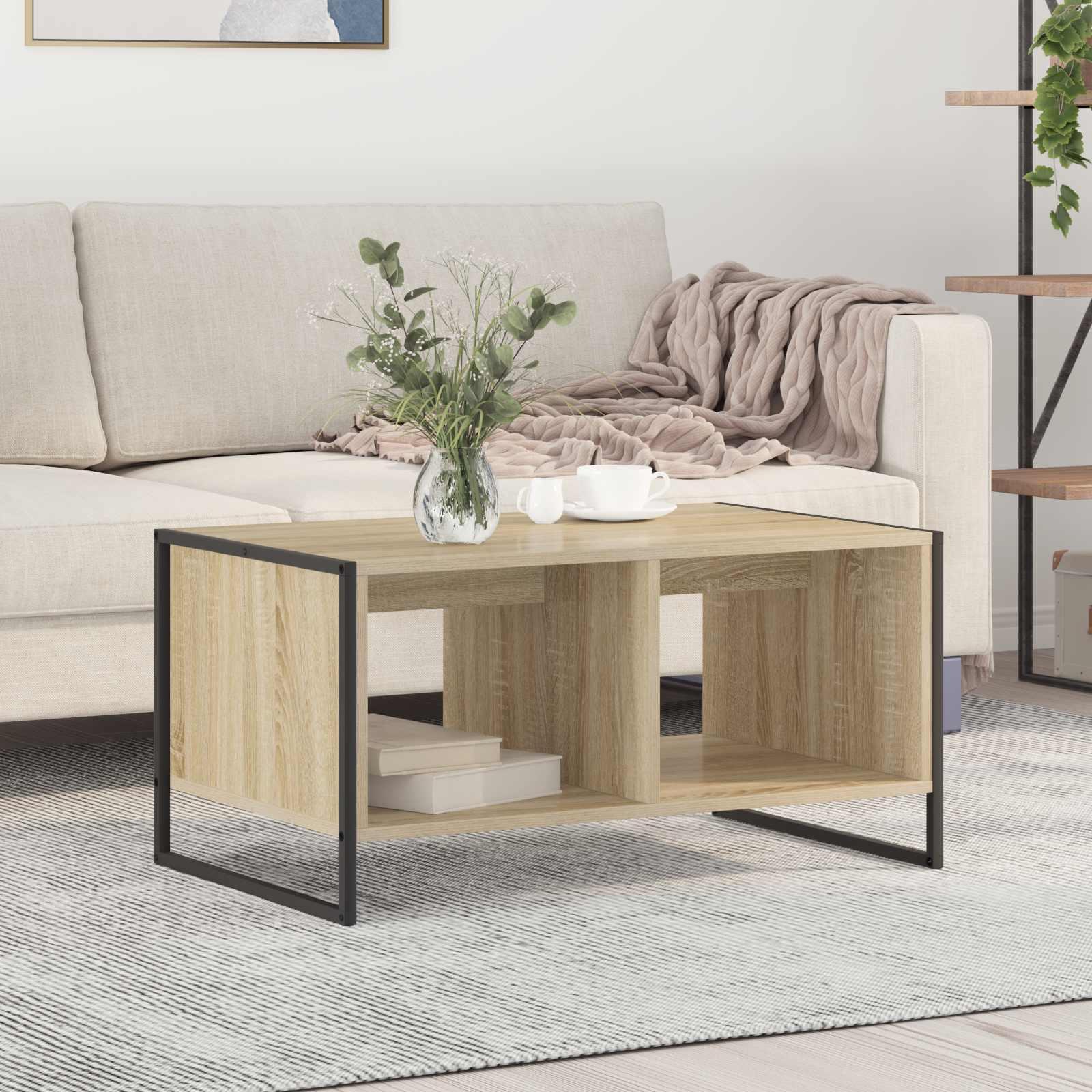 Sofabord Sonoma 80 x 50 x 40 cm Konstrueret træ billede