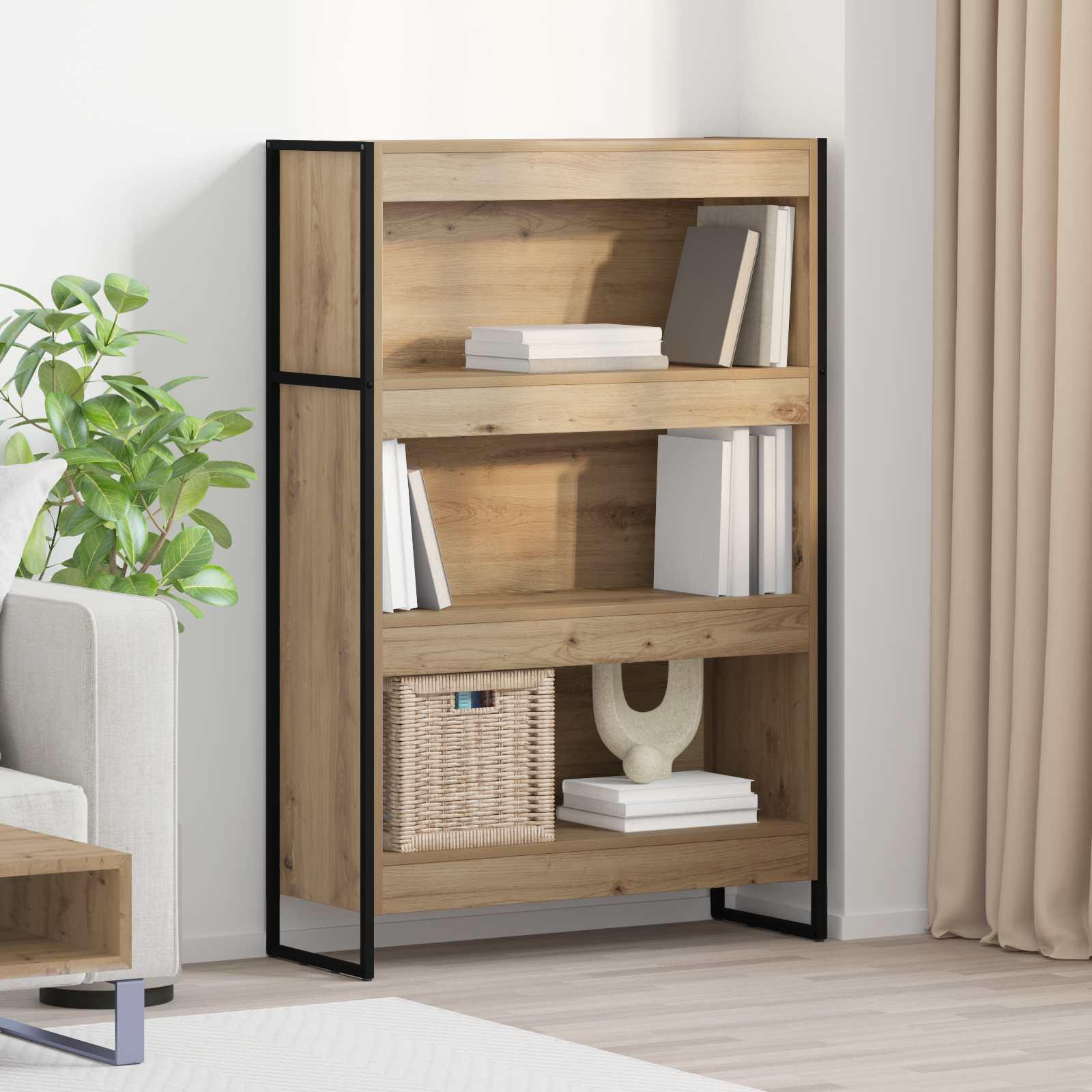 Bogskab Artisan eg 80 x 30 x 155 cm Konstrueret træ billede