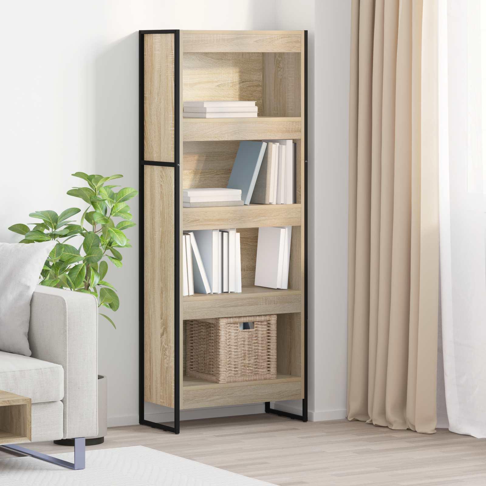 Bogskab Sonoma 80 x 30 x 155 cm Konstrueret træ billede
