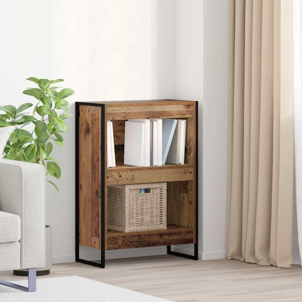 Bogskab Gammelt træ 80 x 30 x 155 cm Konstrueret træ billede