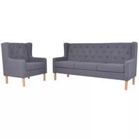 2 personers sofa stof grå