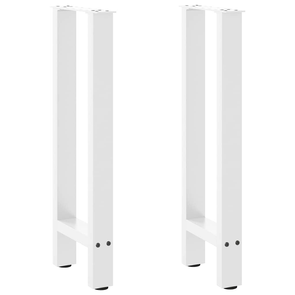 Konsolbordben hvide 2 stk. 28 x (72-73) cm stål billede