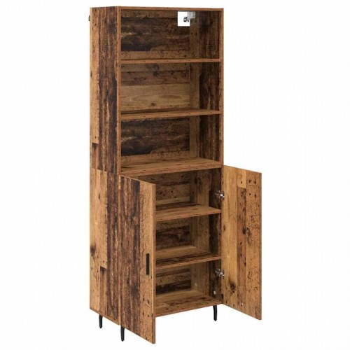 Highboard i gammelt træ med 2 døre