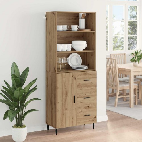 Highboard i 2 dele - Artisan egetræ