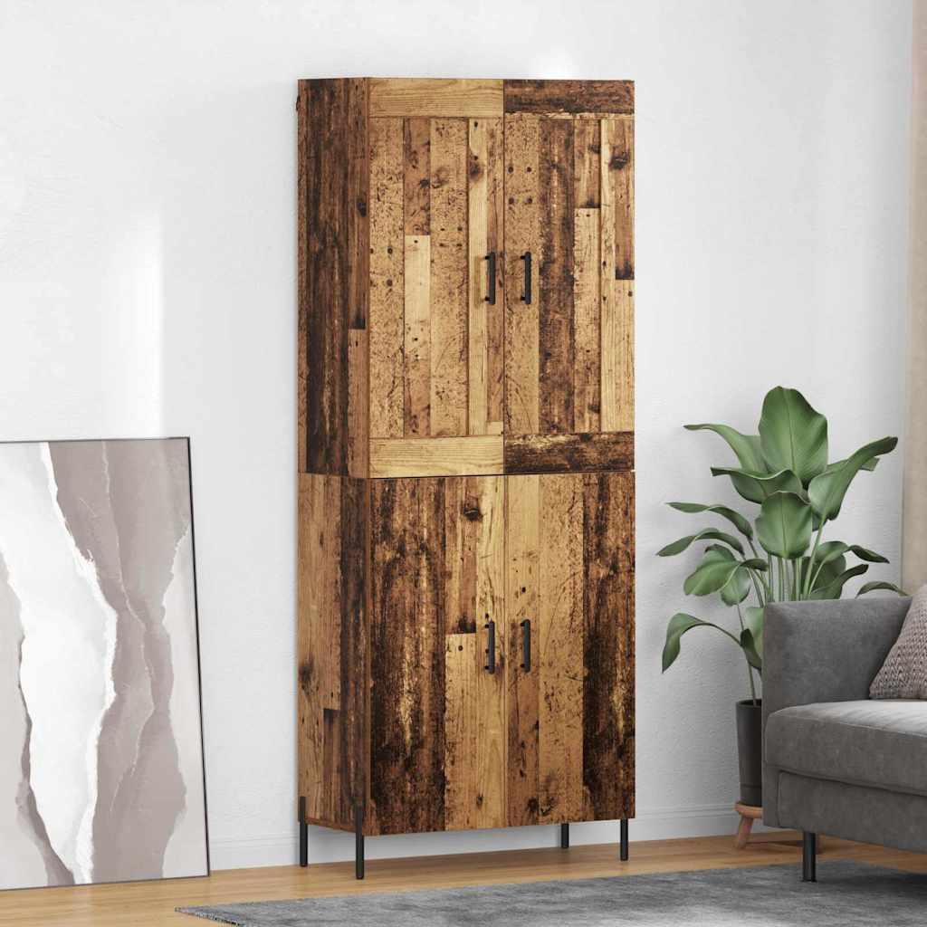 Highboard 2 stk Gammelt træ Konstrueret træ billede