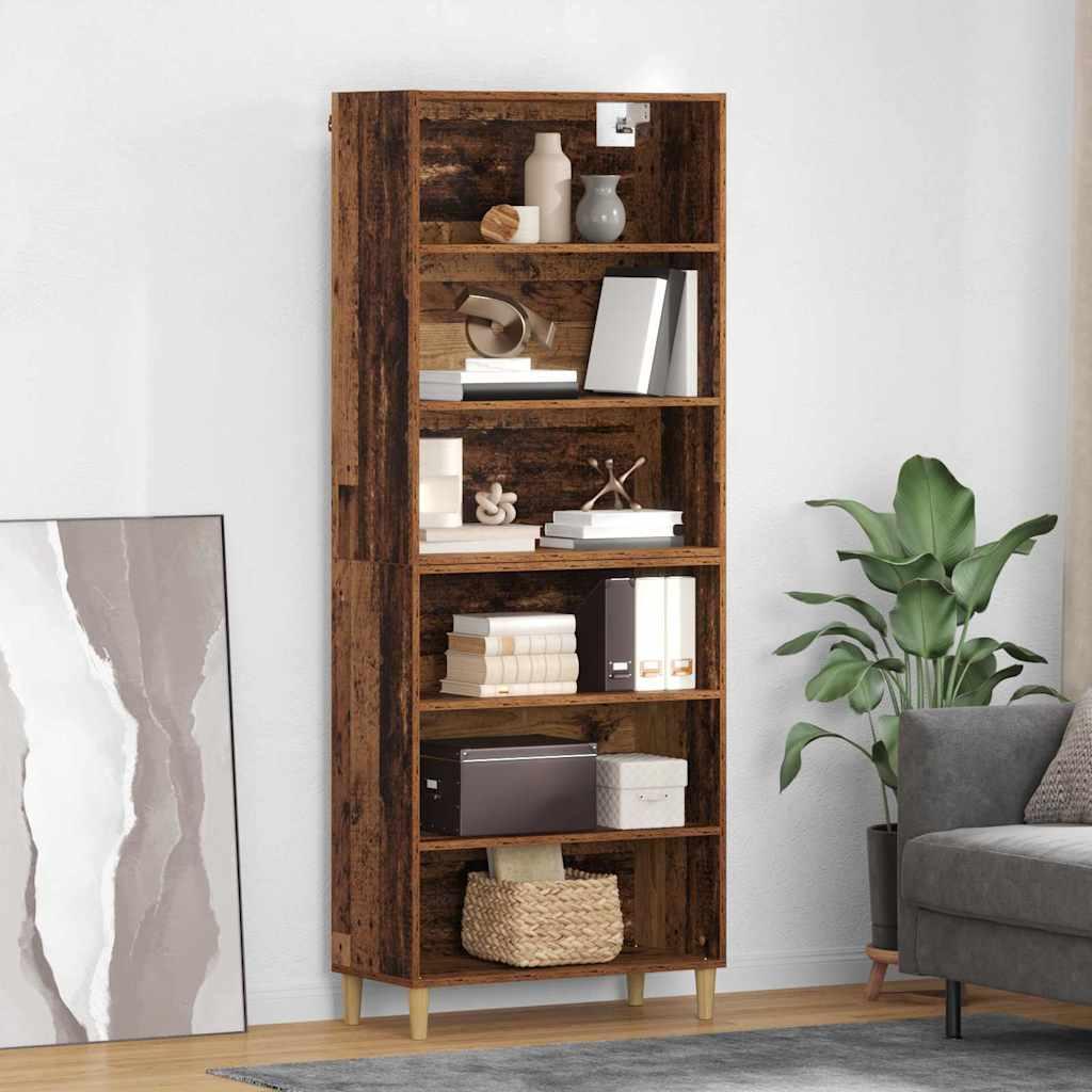 Highboard Gammelt træ 69,5 x 32,5 x 180 cm Konstrueret træ billede