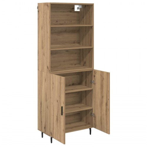 Highboard i artisan egetræ - 69,5 x 32,5 x 180 cm