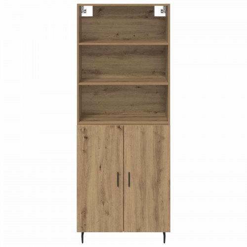 Highboard i artisan egetræ - 69,5 x 32,5 x 180 cm