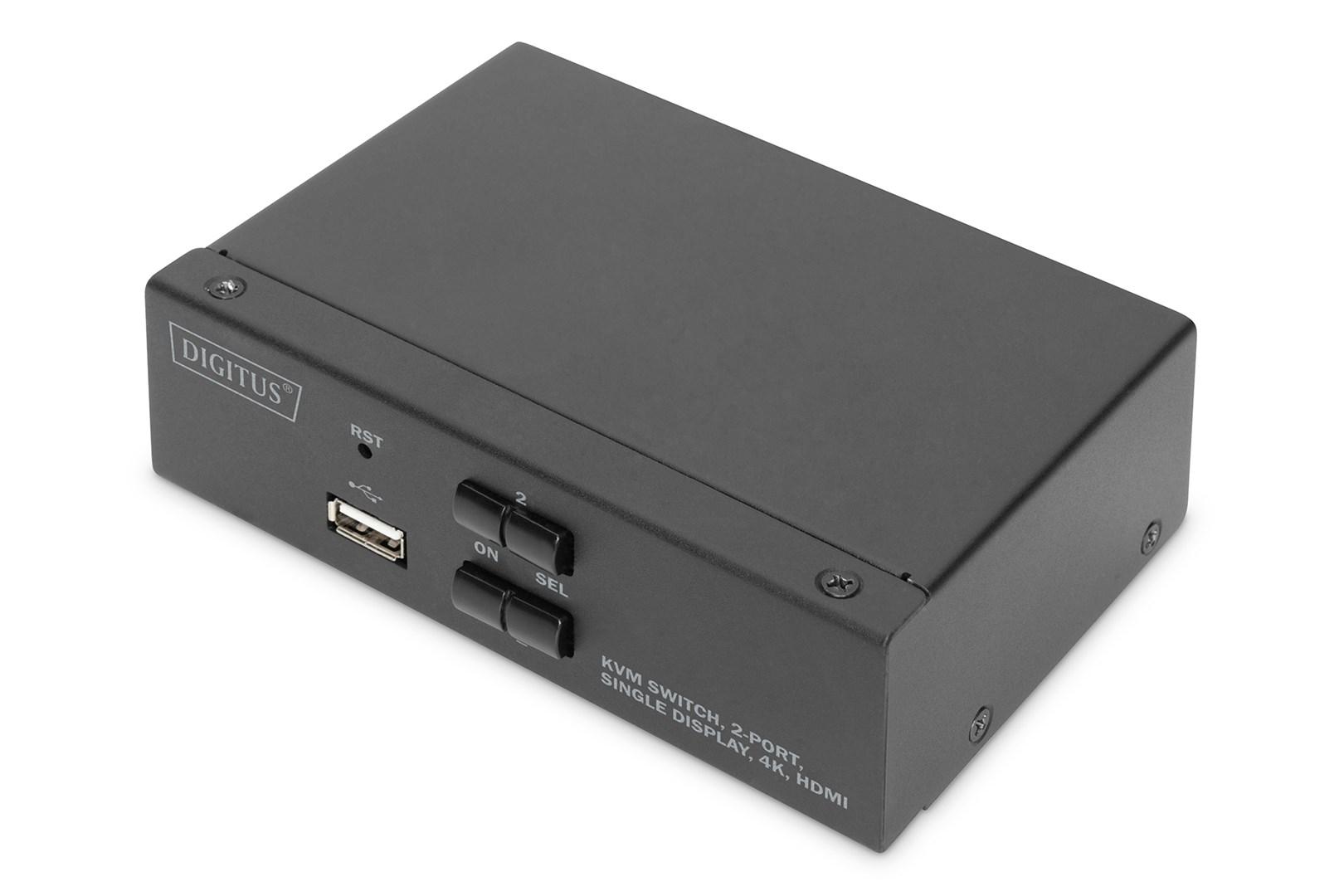 KVM-switch 2-port HDMI 4K - Digitus, Single Display billede