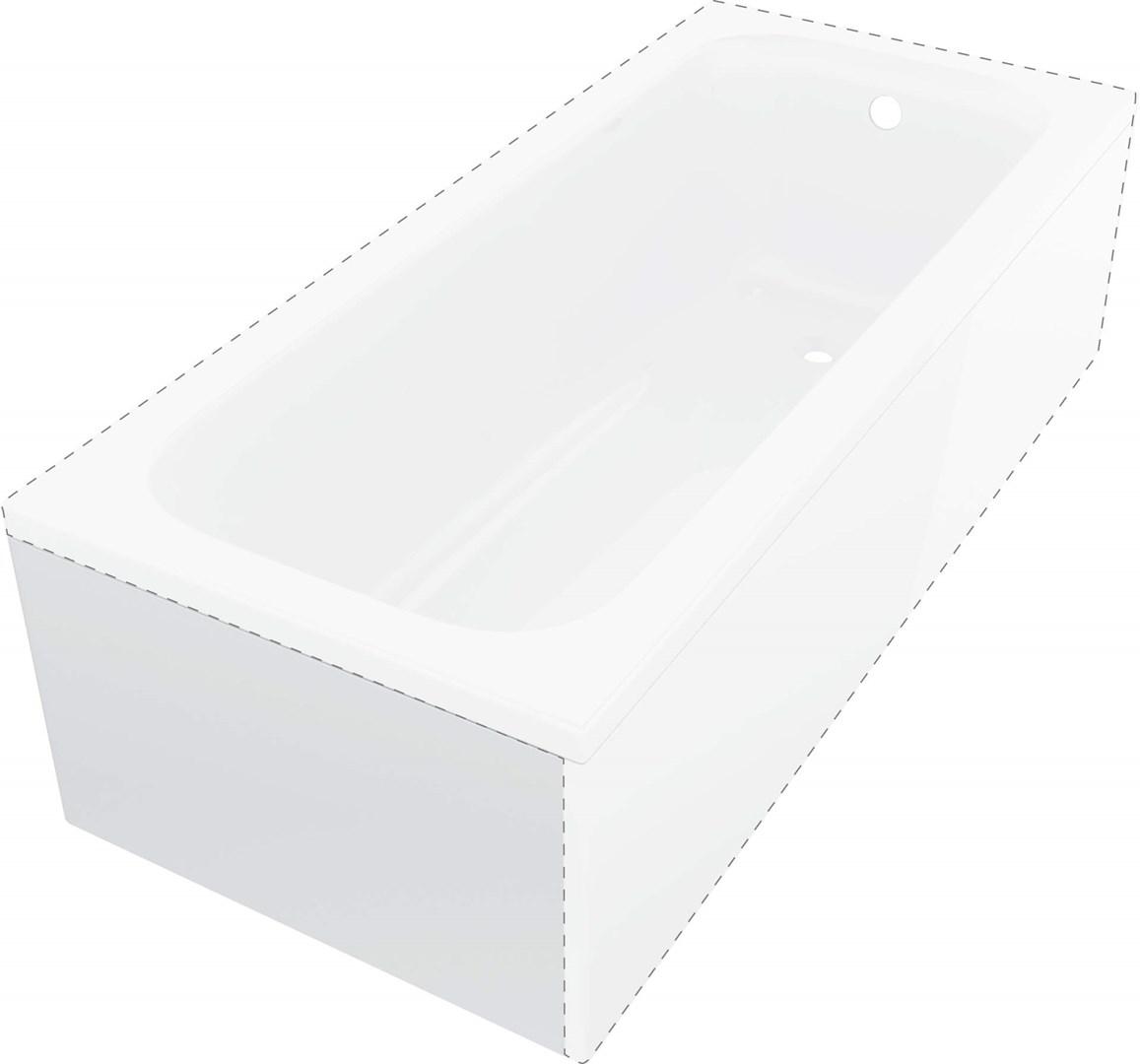 Badekarpanel 180 cm - kort side Deante Prizma billede
