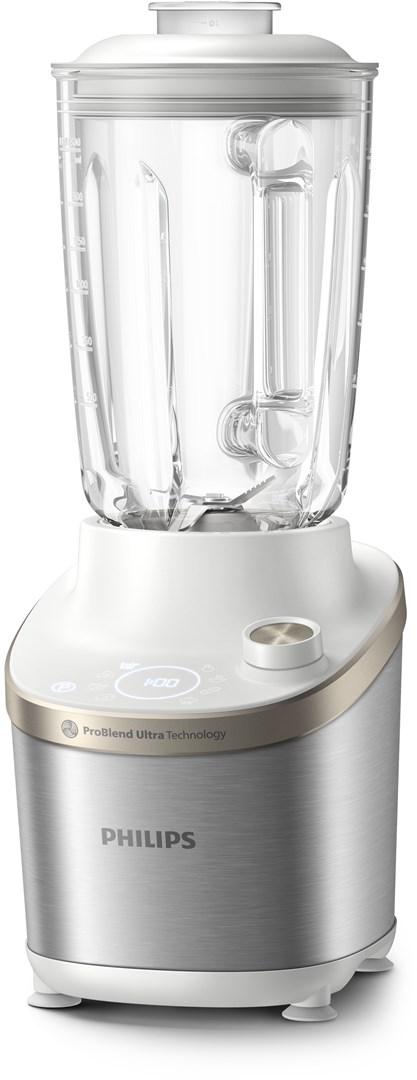 Blender - Philips 7000-serien HR3760/01, 2 l, 1.500 W, rustfrit stål/hvid