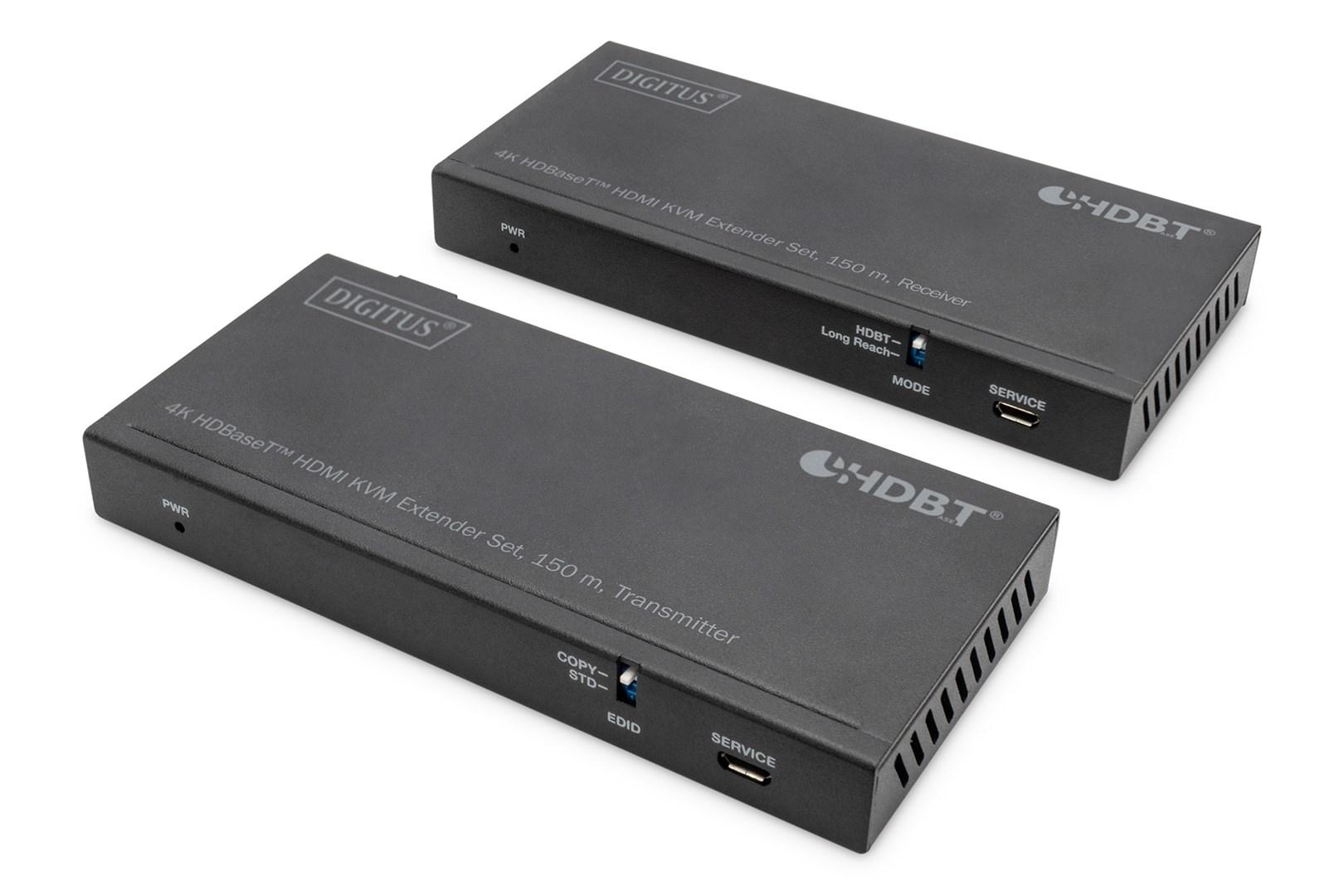 KVM extender 4K/60 Hz - DIGITUS HDBaseT, 150 m, USB