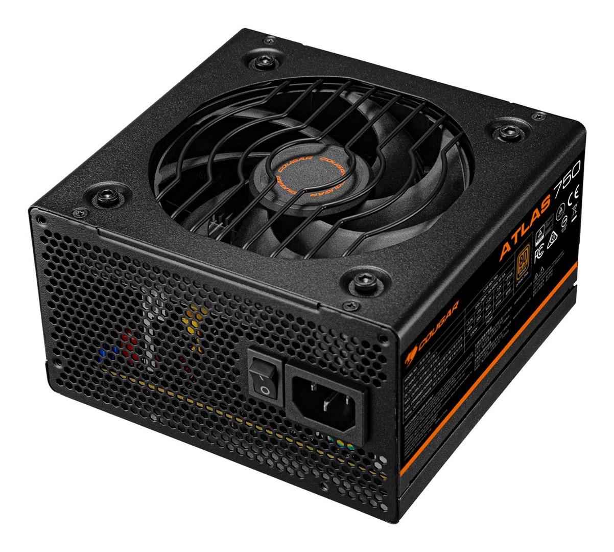 Strømforsyning PC COUGAR ATLAS 750 W ATX 20+4-pin – sort billede