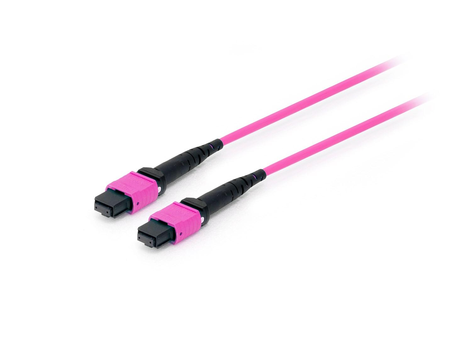 Fiberoptisk netværkskabel MTP OM4 3 m - EQUIP - violet billede