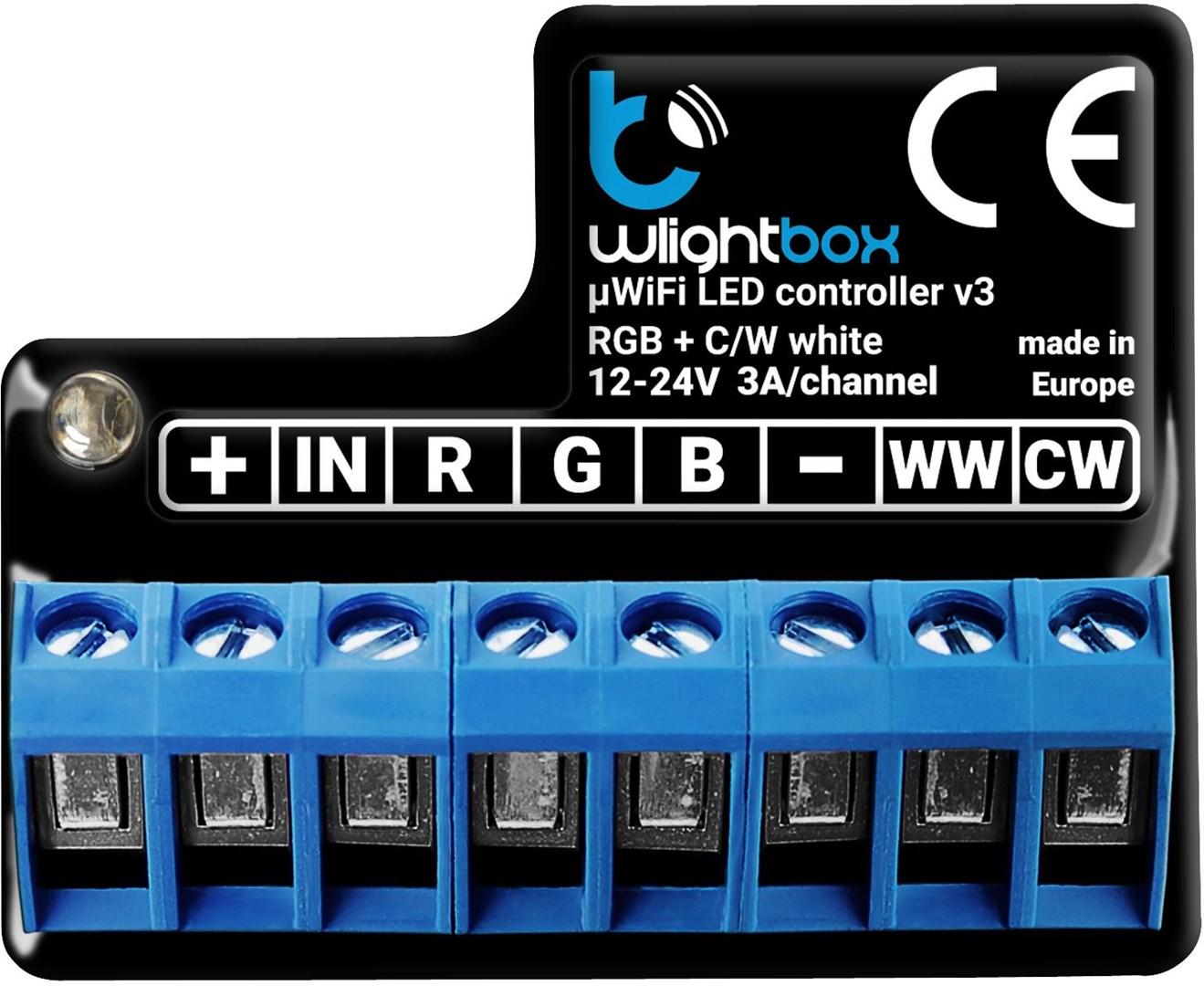 WiFi LED-controller - Blebox wLightBox v3 RGBW/CCT med 1 input billede