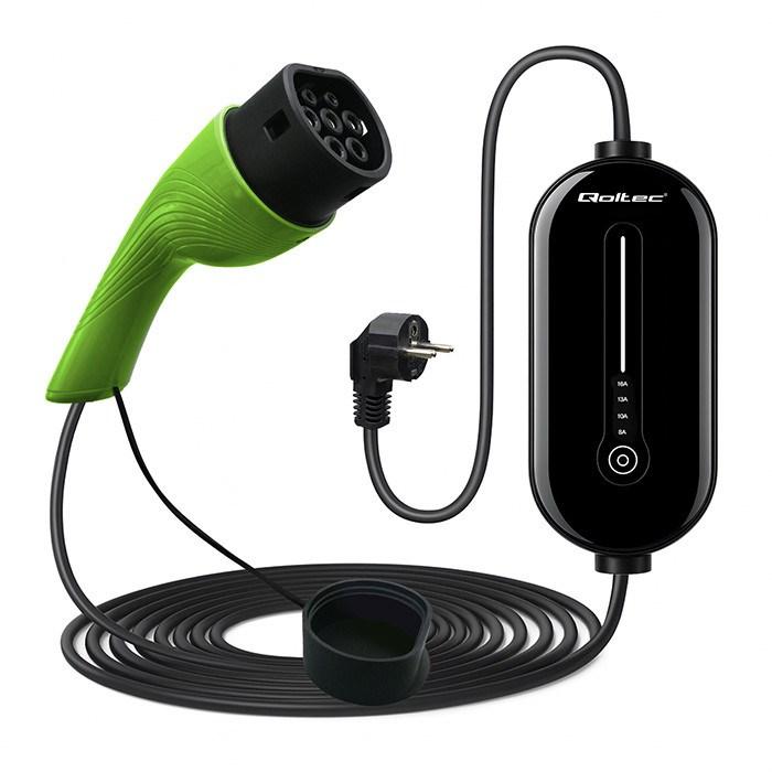 Ladekabel til elbil Type 2 3,5 kW 5 m – Qoltec mobil oplader billede