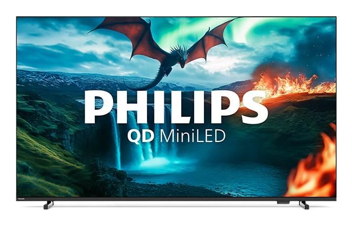 4K Ultra HD TV 55" Philips QD MiniLED Smart TV (sort) billede