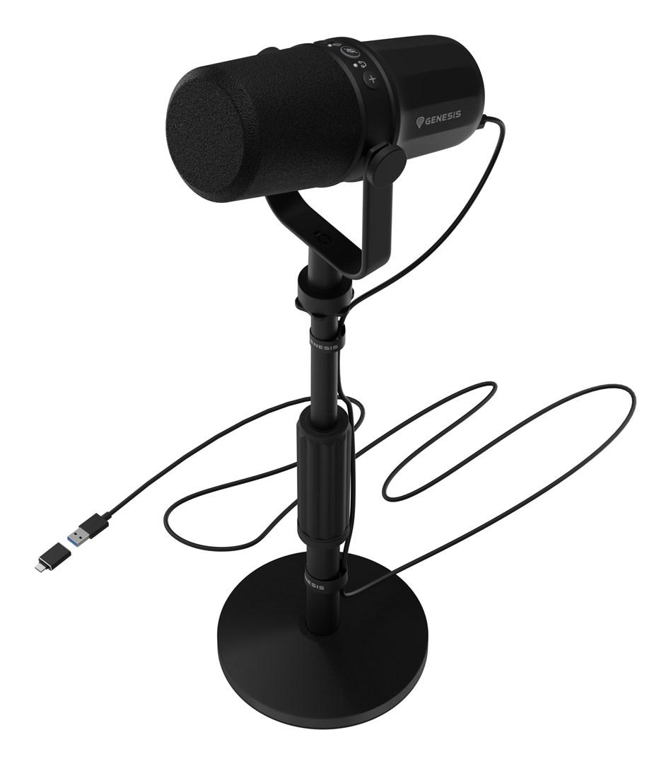 USB/XLR mikrofon Genesis Radium 750D med bordstativ billede
