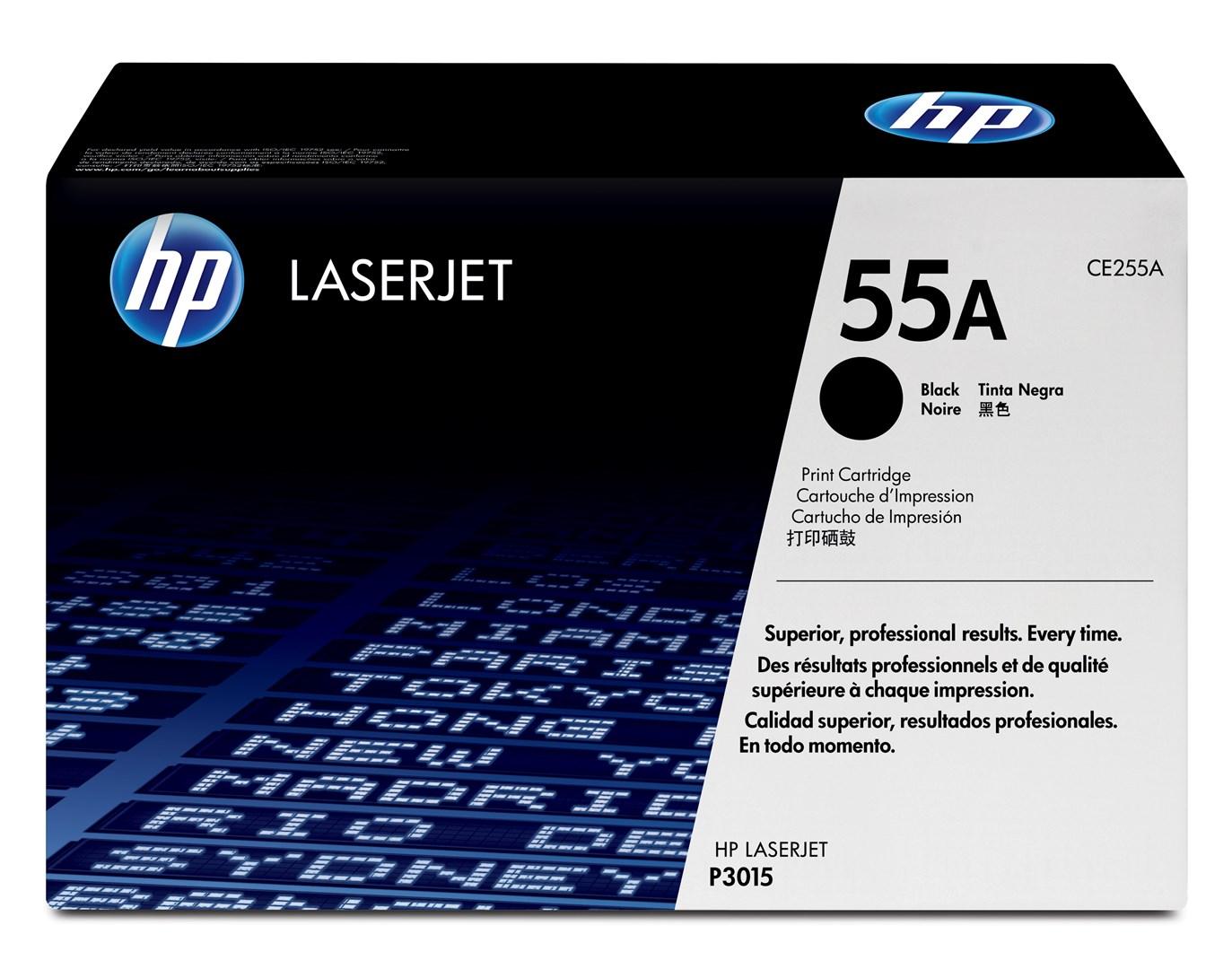 Toner til laserprinter HP 55A sort - Original billede