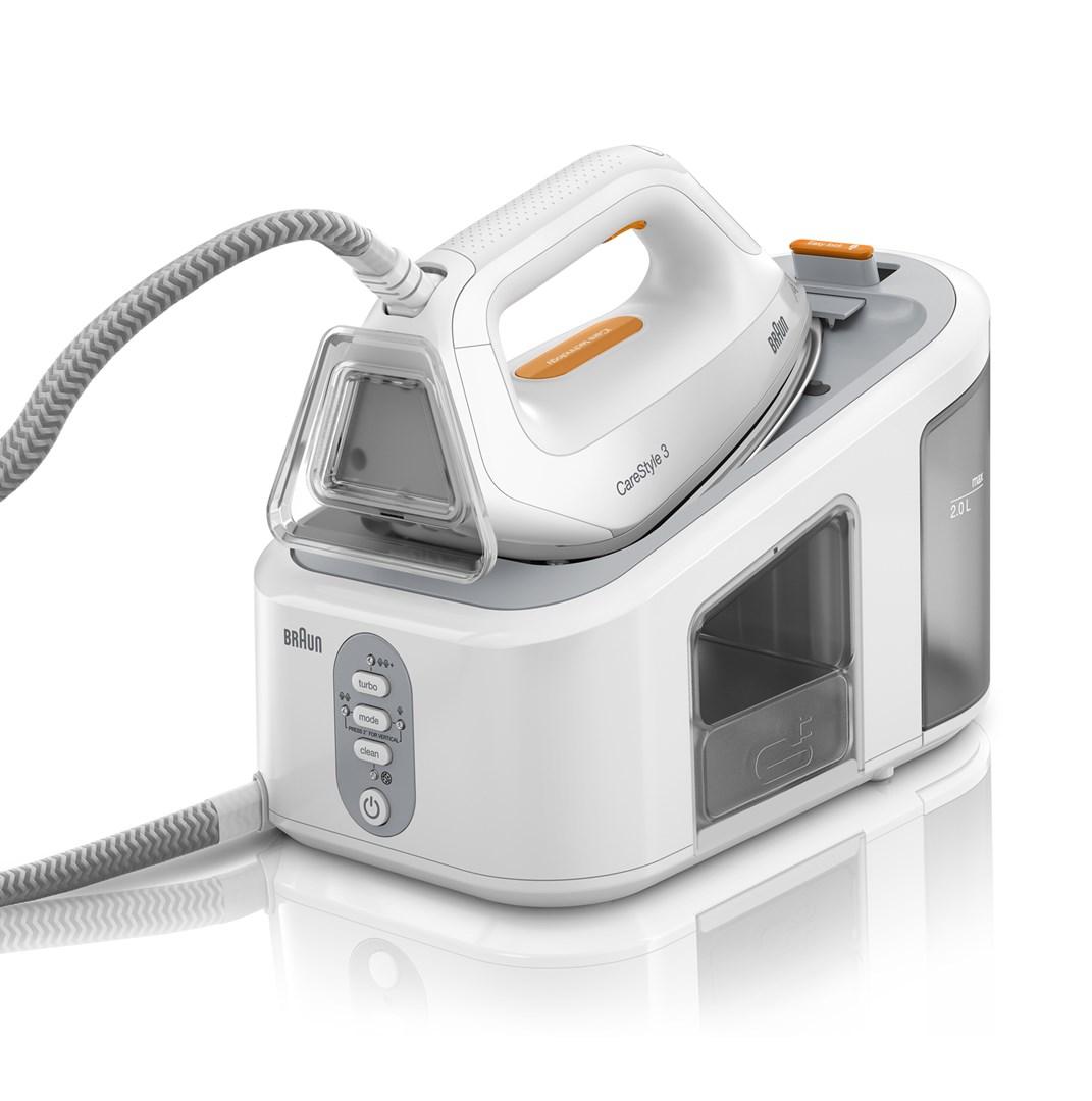 Dampsystem strygejern Braun CareStyle 3 IS3132WH, 2,0 l, 2.400 W – EloxalPlus, orange/hvid billede