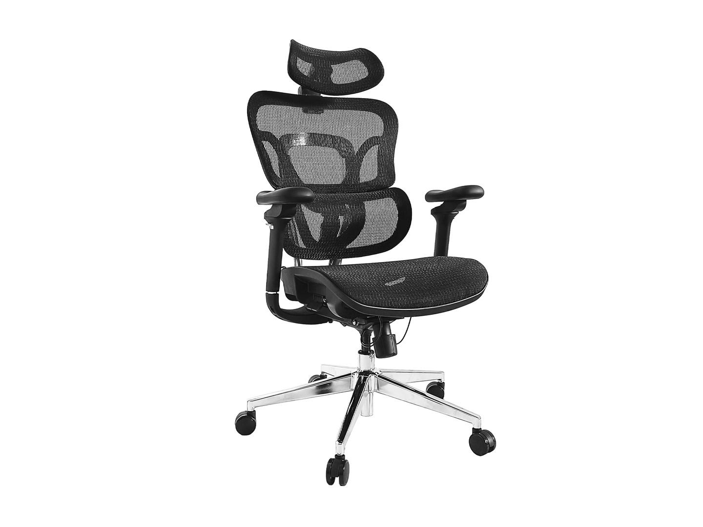 Gamerstol EQUIP ergonomisk kontorstol med nakkestøtte, sort billede