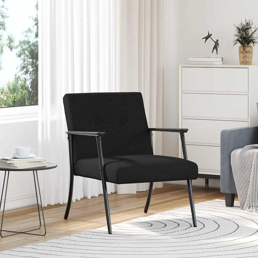 Lænestol Sort 59 x 75 x 78 cm Stof billede