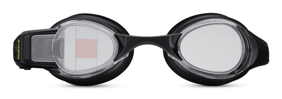 Svømmebriller med display - FORM Smart Swim 2, sort/gul billede