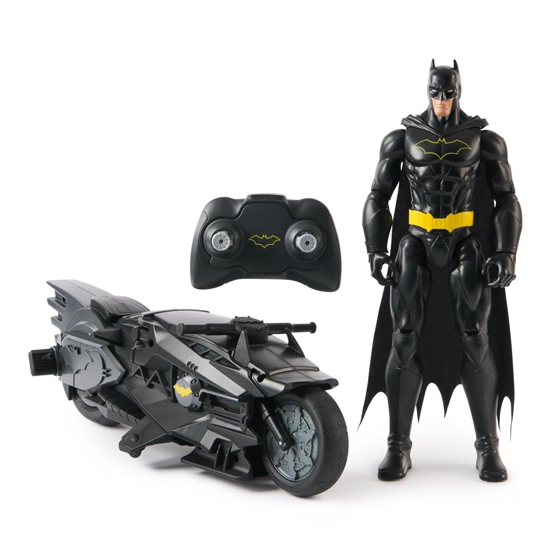 Fjernstyret Batman Stealth Batcycle med 30 cm Batman figur billede