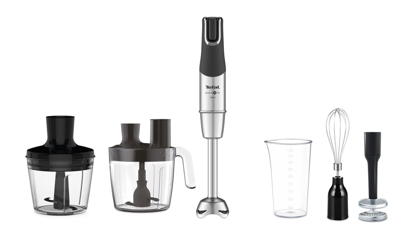 Stavblender - Tefal HB95LD, 0,8 l, 1.200 W, rustfrit stål/sort