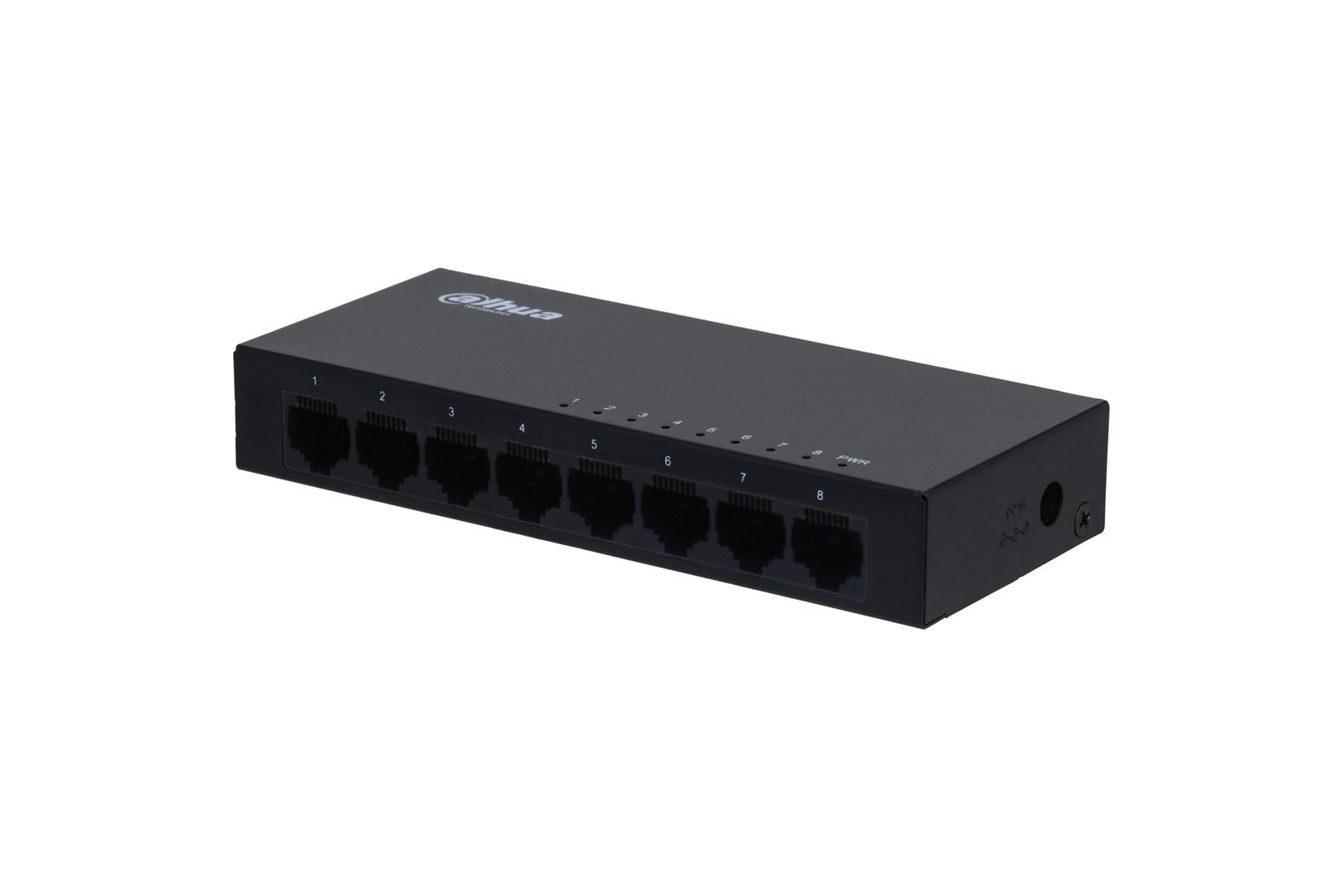 Netværksswitch 8-port gigabit - Dahua Technology, unmanaged