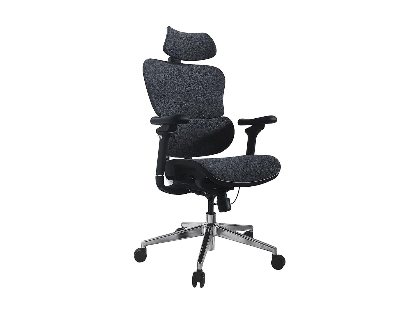 Gamerstol EQUIP ergonomisk kontorstol med nakkestøtte og armlæn, blå/sort billede