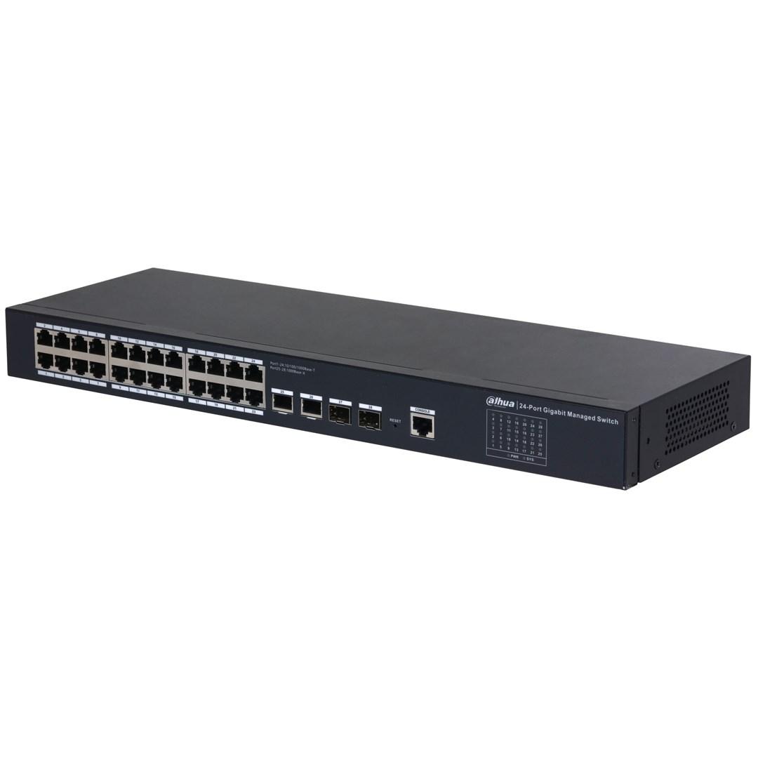 Netværksswitch DAHUA SG4028 L2 Managed Gigabit, sort billede