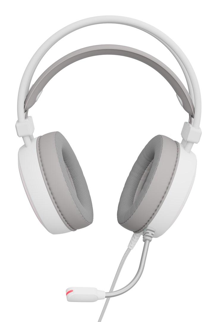 Gaming headset GENESIS NSG-2308 med mikrofon, kablet, USB Type-A, hvid