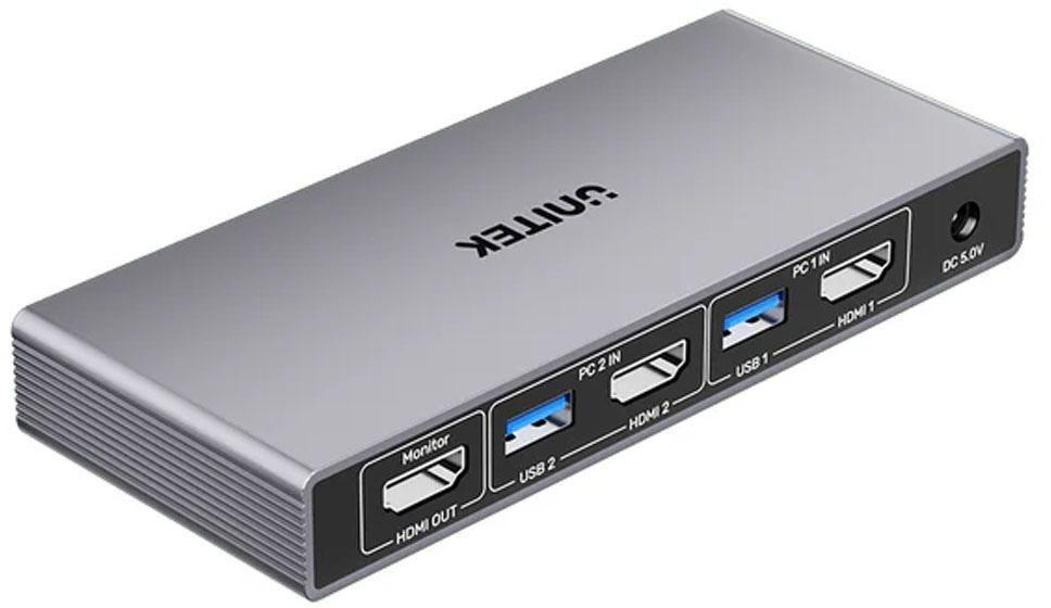 KVM-switch HDMI 4K 60 Hz med USB 3.0 – UNITEK billede