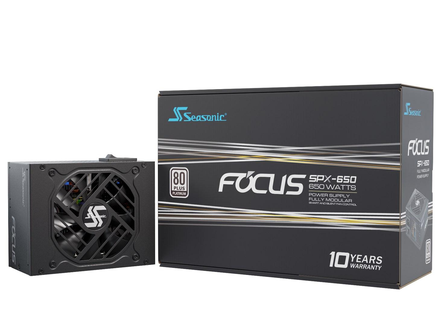 Strømforsyning til PC Seasonic Focus SPX-650, 650 W, fuldt modulær, CFX, sort
