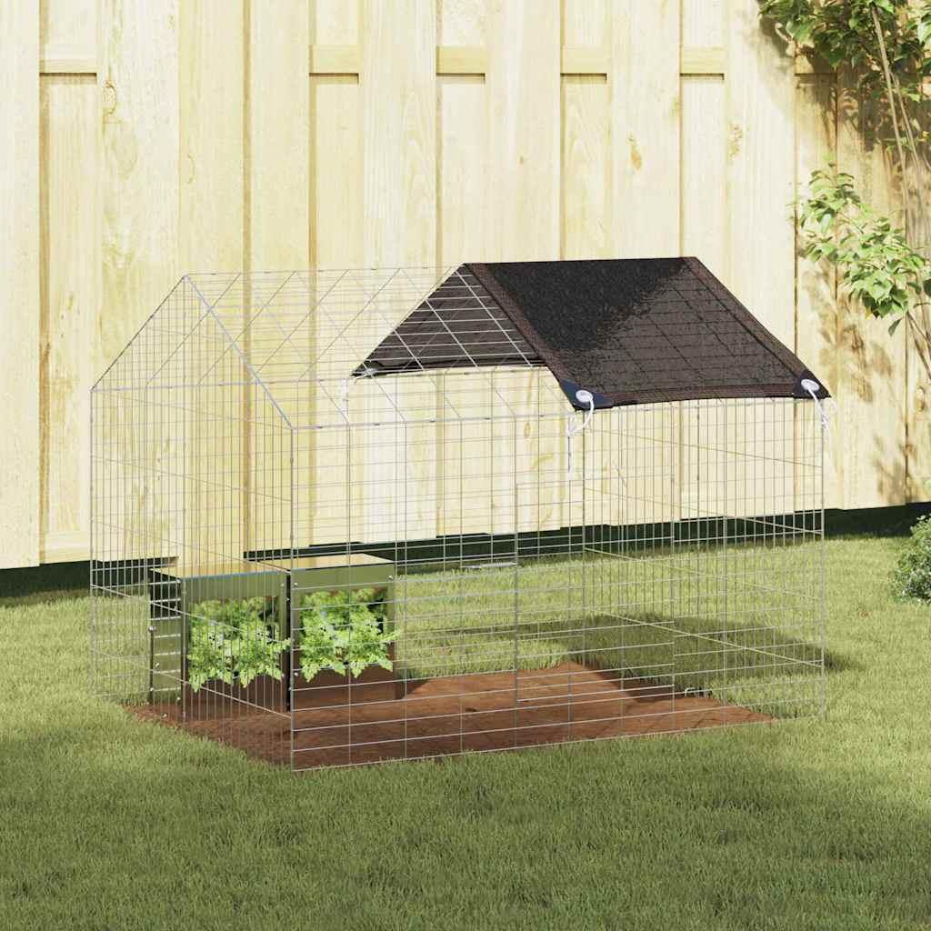 Kanin Bur Sølv 400 x 78 x 78 cm Galvaniseret stål billede