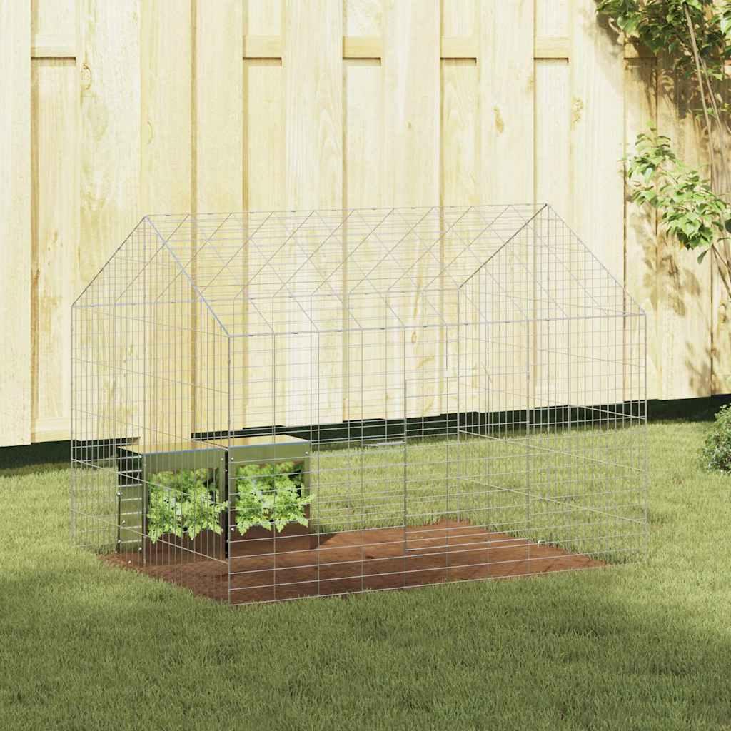 Kanin Bur Sølv 400 x 78 x 78 cm Galvaniseret stål billede