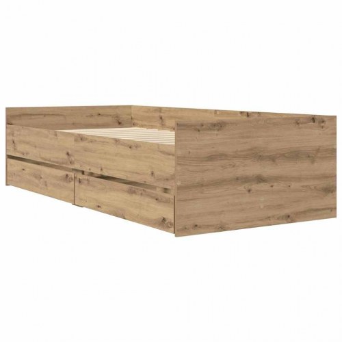 Sengestel med skuffer 90 x 200 cm - artisan egetræ